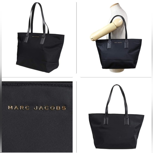 🖤MARC JACOBS🖤Black Nylon Wingman Tote Bag/NWOT - Picture 4 of 6